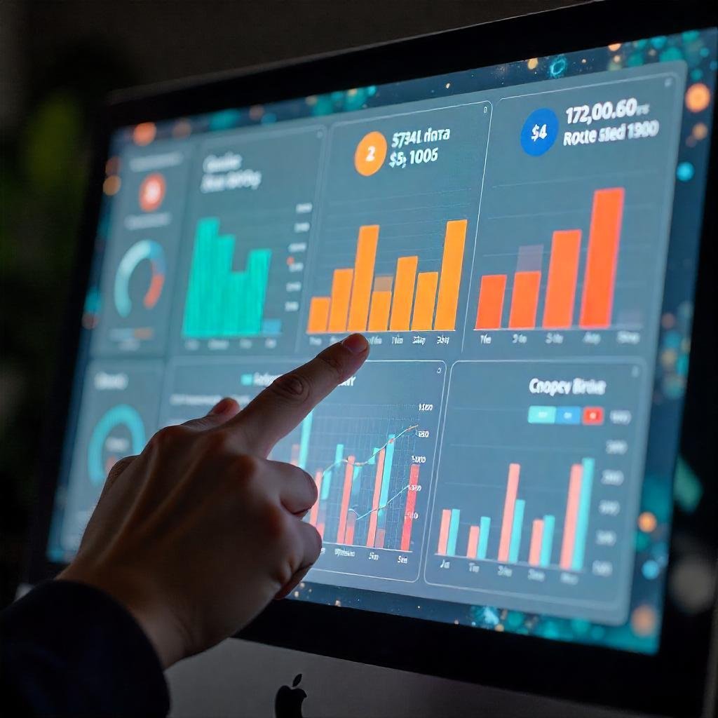 A dashboard showcasing dynamic pricing strategies for Airbnb rentals with graphs and revenue projections.